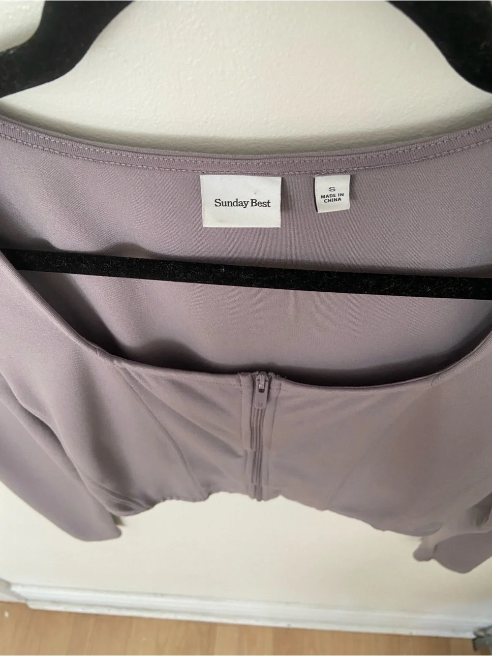 Aritzia Sunday Best Maverick Bustier Long Sleeve in Purple size Small - Picture 5 of 8